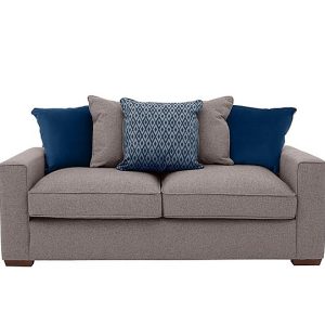 Cory 3 Seater Fabric Scatter Back Sofa Bed  Dallas Taupe  Blue Pack | Bed Sava