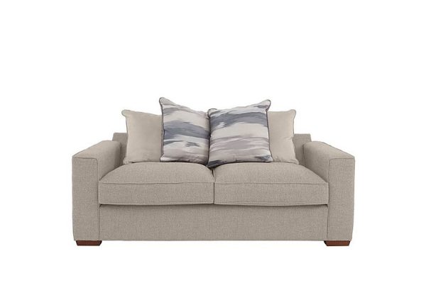 Cory 2 Seater Fabric Scatter Back Sofa Bed  Dallas Taupe  Cream Pack | Bed Sava