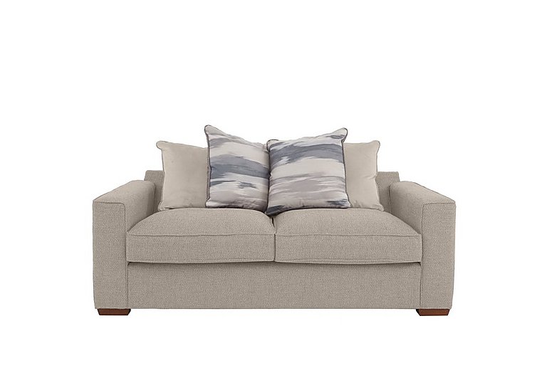 Cory 2 Seater Fabric Scatter Back Sofa Bed - Dallas Taupe & Cream Pack
