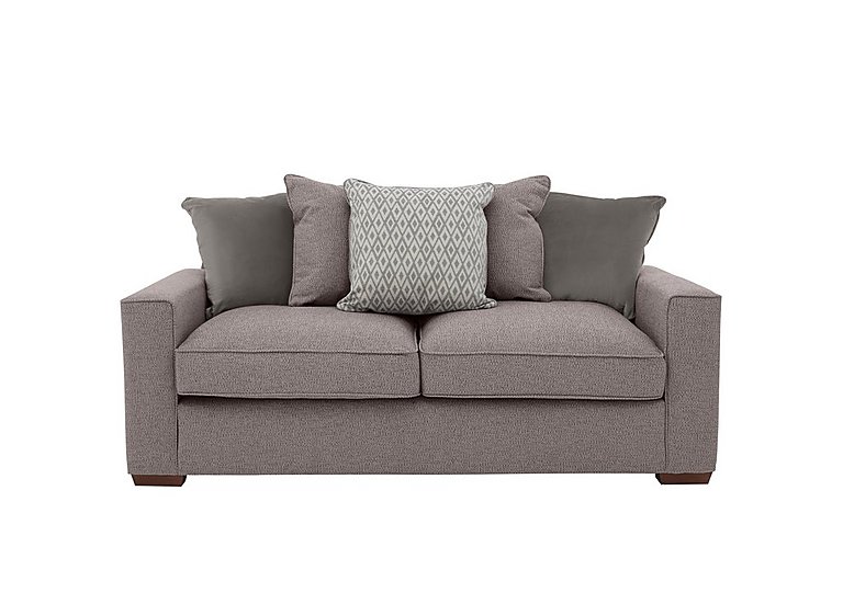 Cory 3 Seater Fabric Scatter Back Sofa Bed - Dallas Taupe & Grey Pack