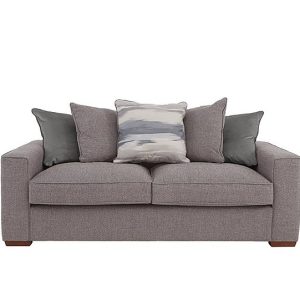 Cory 3 Seater Fabric Scatter Back Sofa Bed  Dallas Taupe  Slate Pack | Bed Sava