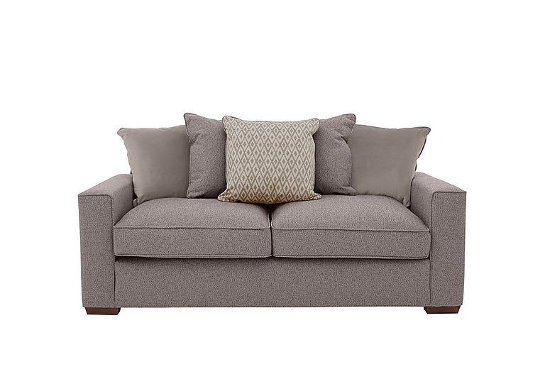 Cory 3 Seater Fabric Scatter Back Sofa Bed - Dallas Taupe & Stone Pack