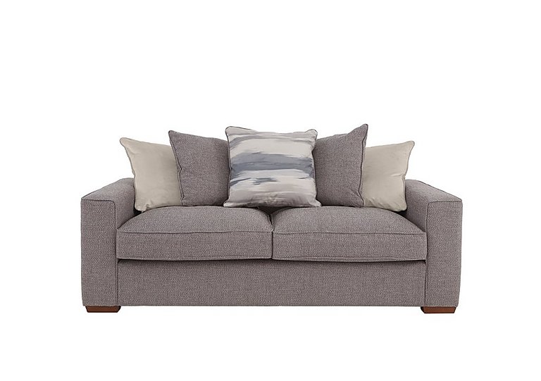 Cory 3 Seater Fabric Scatter Back Sofa Bed - Dallas Taupe & Taupe Pack