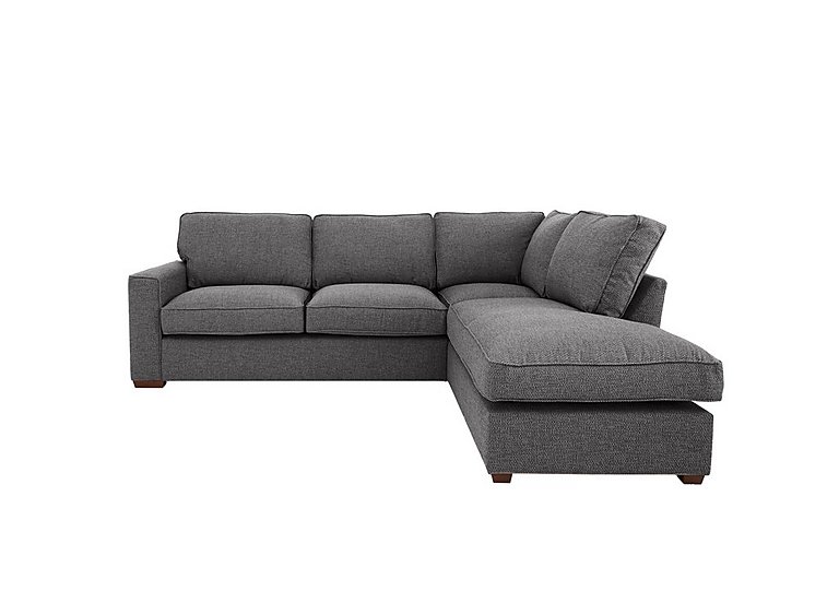 Cory Fabric Right Hand Facing Corner Chaise Classic Back Sofa Bed - Dallas Charcoal