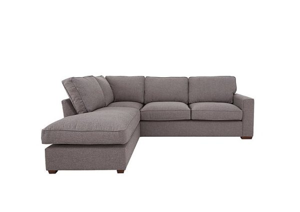 Cory Fabric Left Hand Facing Corner Chaise Classic Back Sofa Bed  Dallas Taupe | Bed Sava