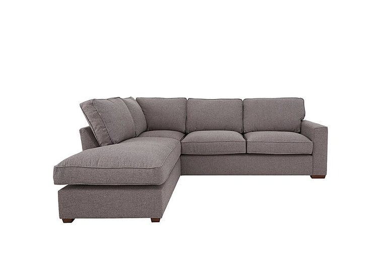 Cory Fabric Left Hand Facing Corner Chaise Classic Back Sofa Bed - Dallas Taupe