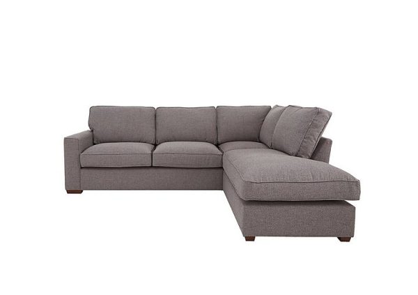 Cory Fabric Right Hand Facing Corner Chaise Classic Back Sofa Bed  Dallas Taupe | Bed Sava