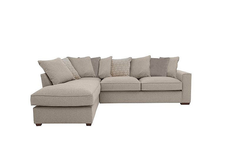 Cory Fabric Left Hand Facing Corner Chaise Scatter Back Sofa Bed - Dallas Natural & Stone Pack