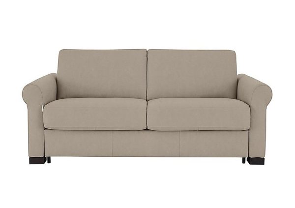 Nicoletti  Alcova 25 Seater Fabric Sofa Bed with Scroll Arms  Flambe Visone | Bed Sava