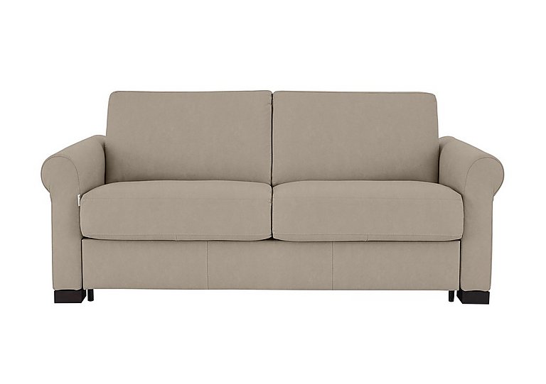 Nicoletti - Alcova 2.5 Seater Fabric Sofa Bed with Scroll Arms - Flambe Visone