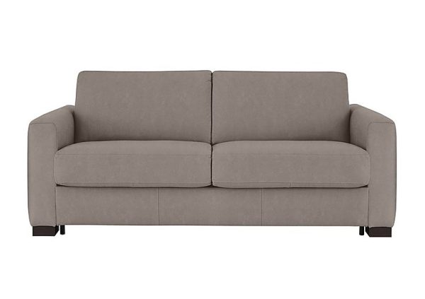 Nicoletti  Alcova 3 Seater Fabric Sofa Bed with Box Arms  Flambe Tortora | Bed Sava