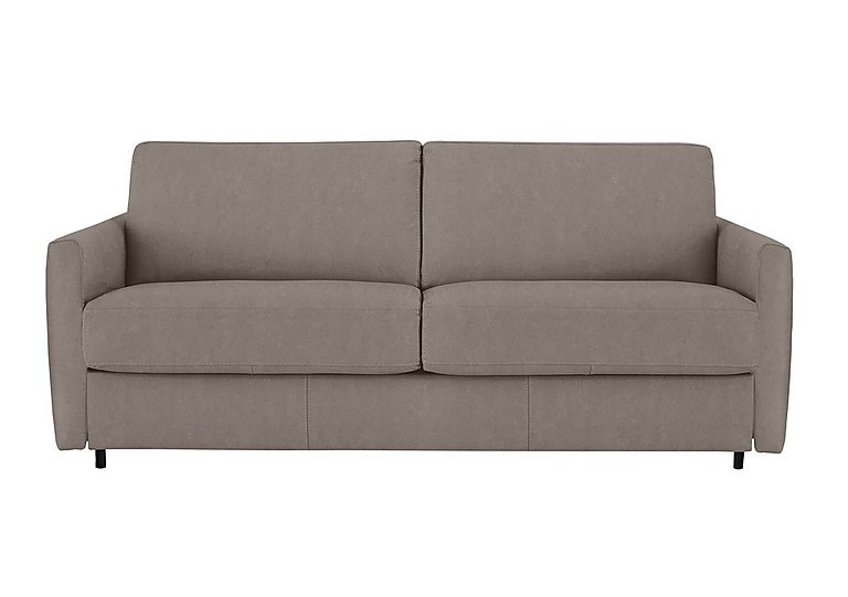 Nicoletti - Alcova 3 Seater Fabric Sofa Bed with Slim Arms - Flambe Tortora