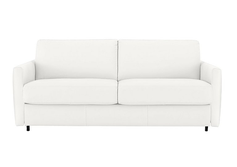 Nicoletti - Alcova 3 Seater Leather Sofa Bed with Slim Arms - Botero Bianco