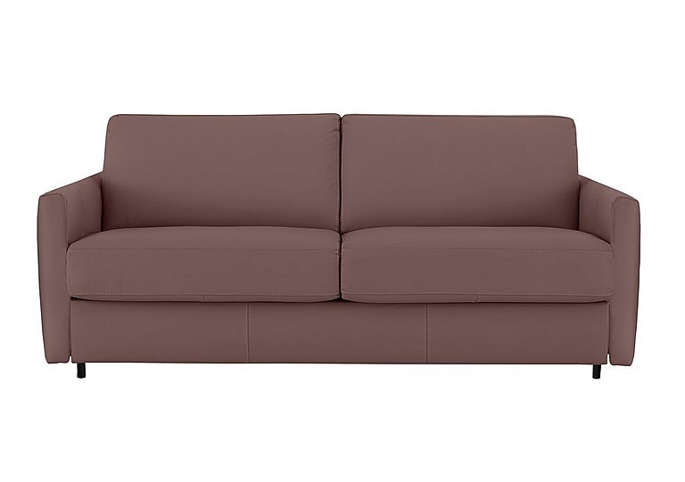 Nicoletti - Alcova 3 Seater Leather Sofa Bed with Slim Arms - Botero Cipria