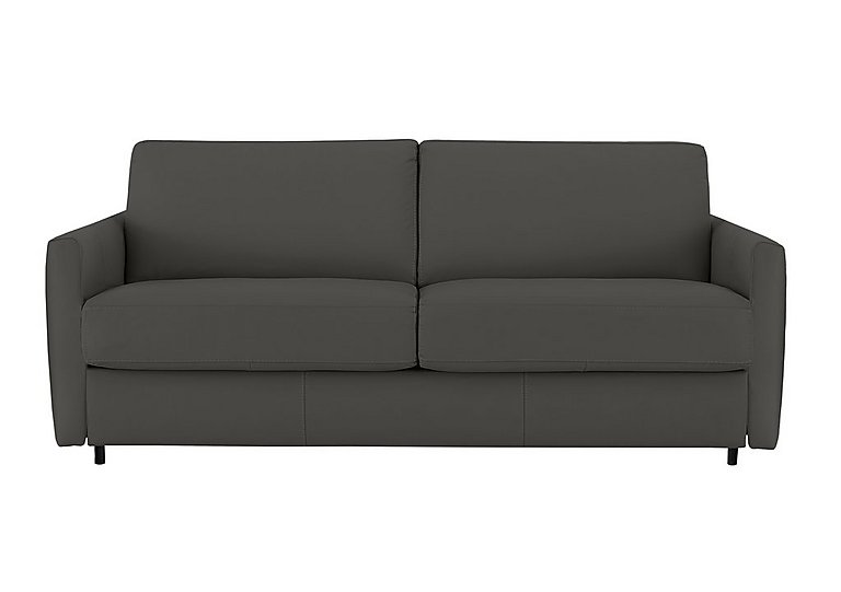 Nicoletti - Alcova 3 Seater Leather Sofa Bed with Slim Arms - Botero Grigio