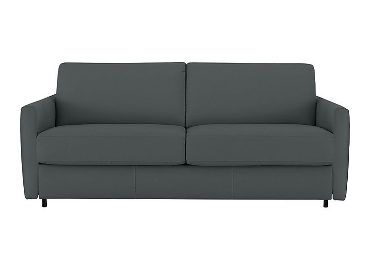 Nicoletti - Alcova 3 Seater Leather Sofa Bed with Slim Arms - Botero Ottanio