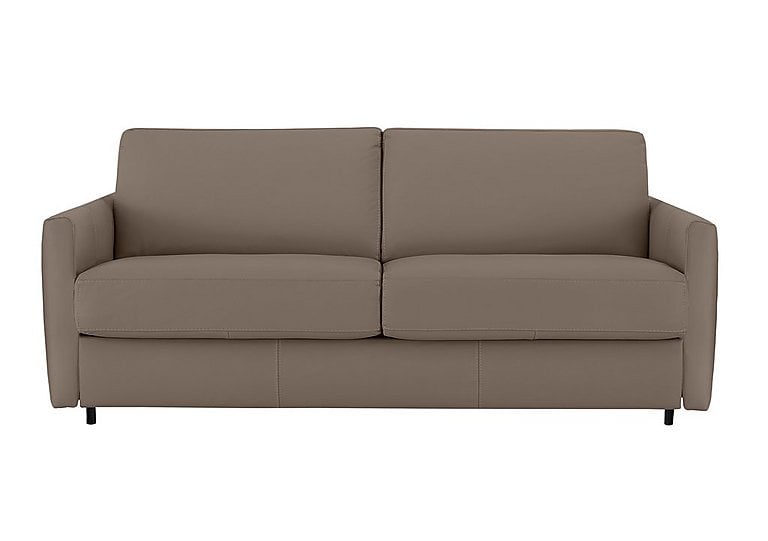 Nicoletti - Alcova 3 Seater Leather Sofa Bed with Slim Arms - Botero Taupe
