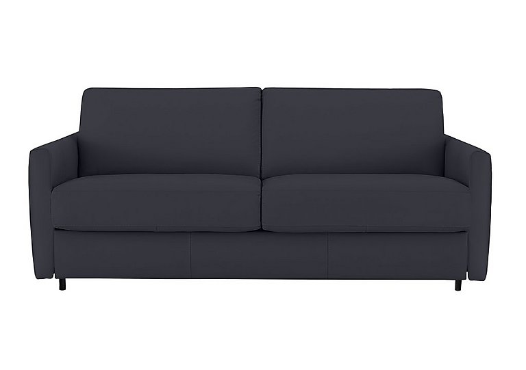 Nicoletti - Alcova 3 Seater Leather Sofa Bed with Slim Arms - Torello Blu