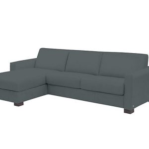 Nicoletti  Alcova 3 Seater Leather Sofa Bed with Storage Left Hand Facing Chaise and Box Arms  Botero Ottanio | Bed Sava