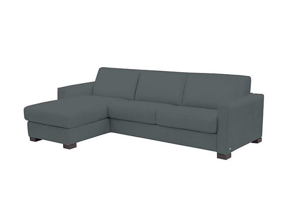 Nicoletti  Alcova 3 Seater Leather Sofa Bed with Storage Left Hand Facing Chaise and Box Arms  Botero Ottanio | Bed Sava