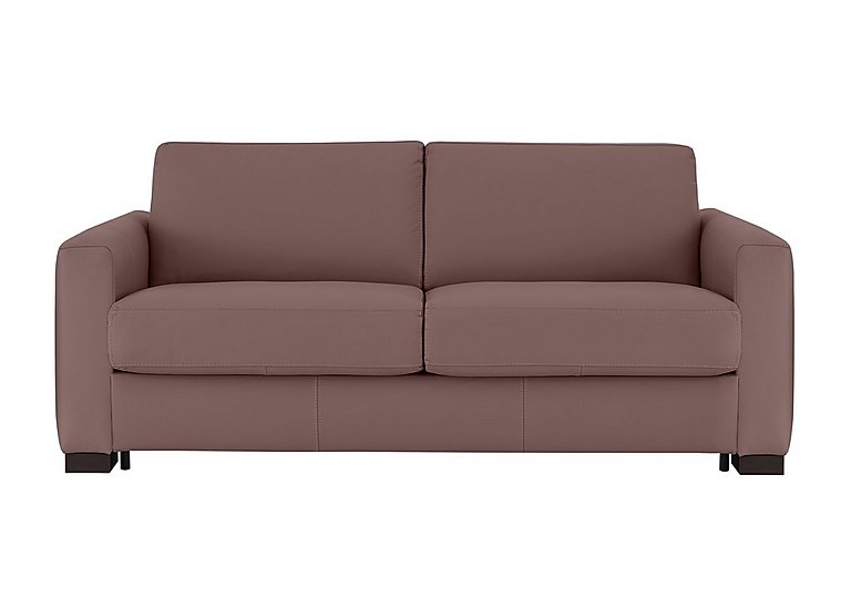 Nicoletti - Alcova 3 Seater Leather Sofa Bed with Box Arms - Botero Cipria