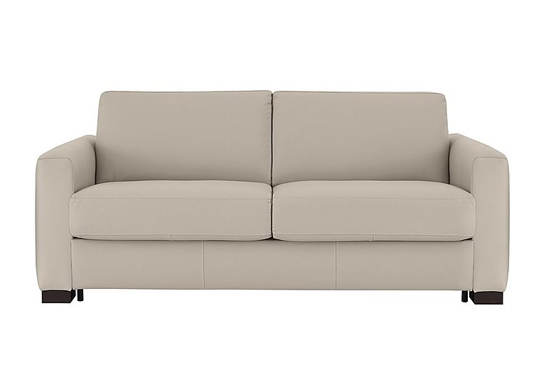 Nicoletti - Alcova 3 Seater Leather Sofa Bed with Box Arms - Botera Crema