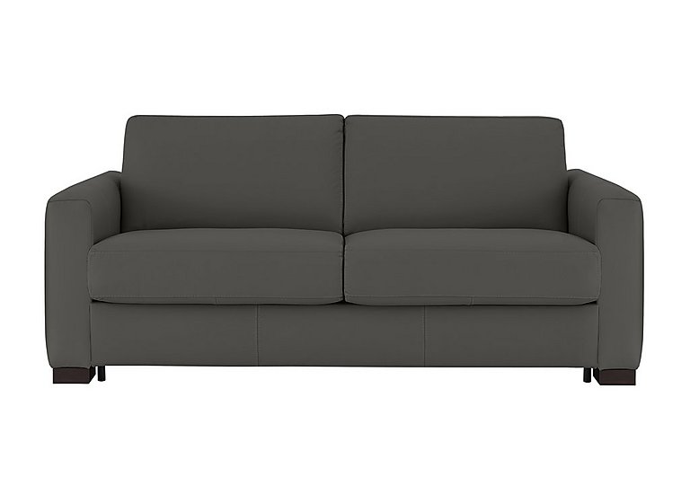 Nicoletti - Alcova 3 Seater Leather Sofa Bed with Box Arms - Botero Grigio