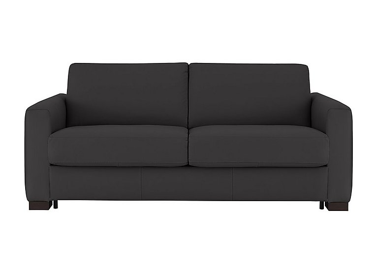 Nicoletti - Alcova 3 Seater Leather Sofa Bed with Box Arms - Botero Nero