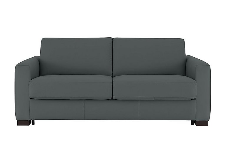 Nicoletti - Alcova 3 Seater Leather Sofa Bed with Box Arms - Botero Ottanio