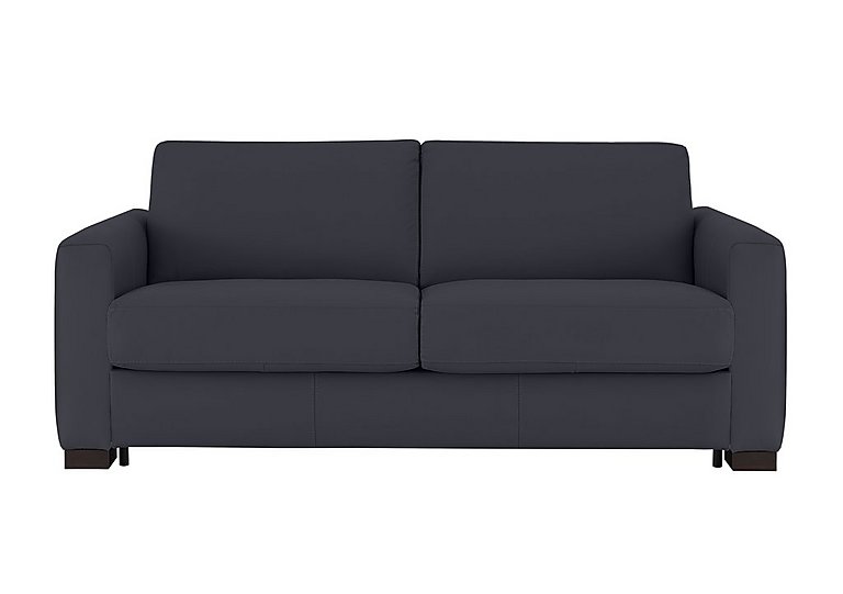 Nicoletti - Alcova 3 Seater Leather Sofa Bed with Box Arms - Torello Blu