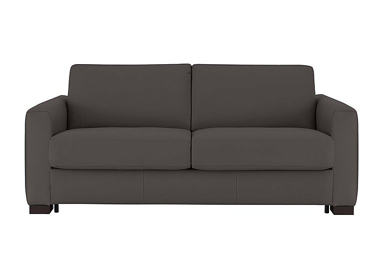 Nicoletti - Alcova 3 Seater Leather Sofa Bed with Box Arms - Torello Grigio Scuro