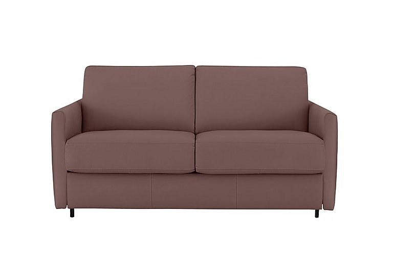 Nicoletti - Alcova 2 Seater Leather Sofa Bed with Slim Arms - Botero Cipria