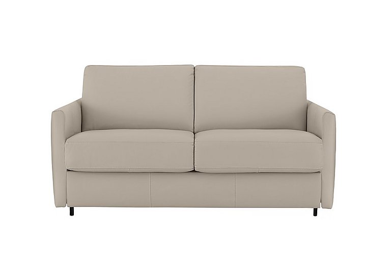 Nicoletti - Alcova 2 Seater Leather Sofa Bed with Slim Arms - Botera Crema