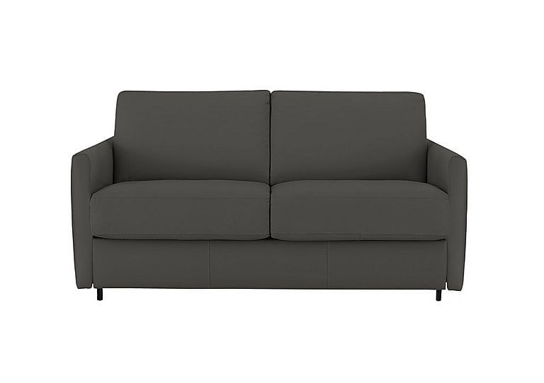 Nicoletti - Alcova 2 Seater Leather Sofa Bed with Slim Arms - Botero Grigio