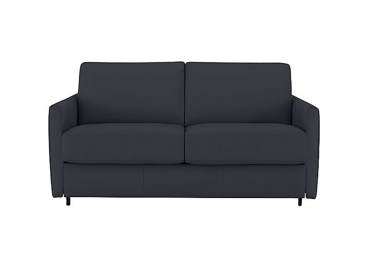 Nicoletti - Alcova 2 Seater Leather Sofa Bed with Slim Arms - Torello Blu