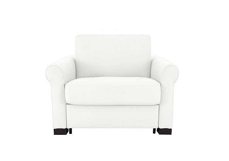 Nicoletti - Alcova Leather Chair Sofa Bed with Box Arms - Botero Bianco