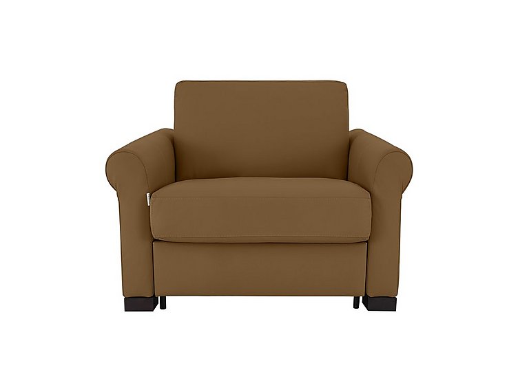 Nicoletti - Alcova Leather Chair Sofa Bed with Scroll Arms - Botero Cuoio
