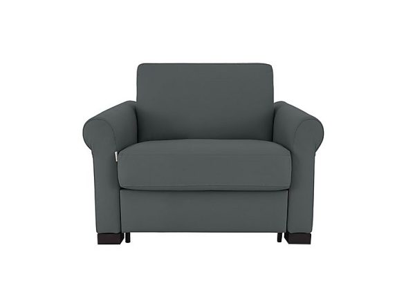 Nicoletti  Alcova Leather Chair Sofa Bed with Scroll Arms  Botero Ottanio | Bed Sava
