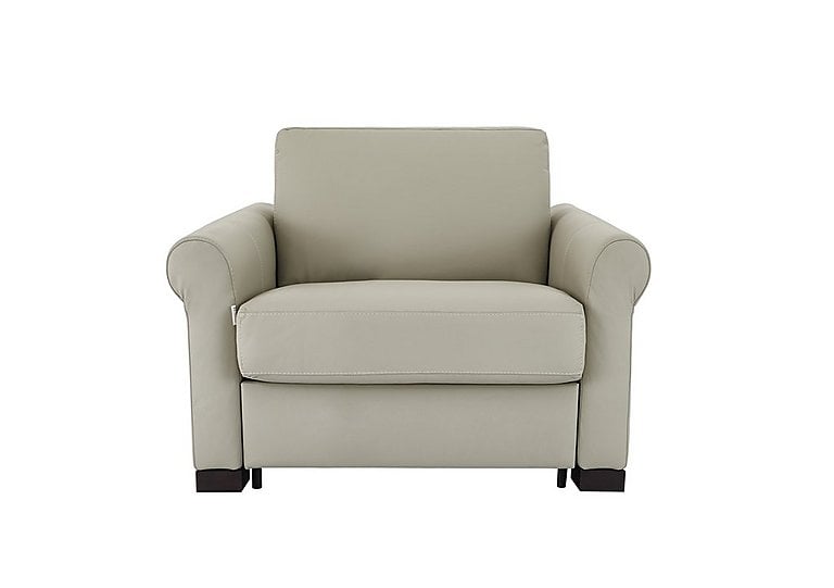 Nicoletti - Alcova Leather Chair Sofa Bed with Scroll Arms - Torello Tortora