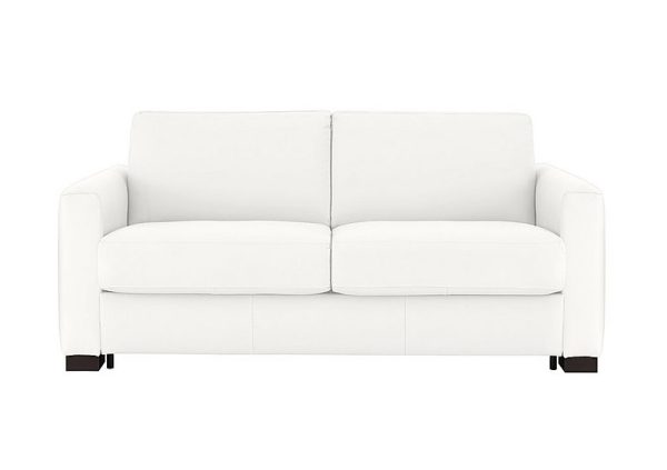Nicoletti  Alcova 25 Seater Leather Sofa Bed with Box Arms  Botero Bianco | Bed Sava