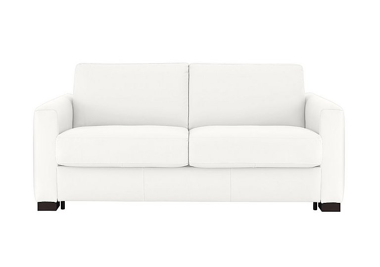 Nicoletti - Alcova 2.5 Seater Leather Sofa Bed with Box Arms - Botero Bianco