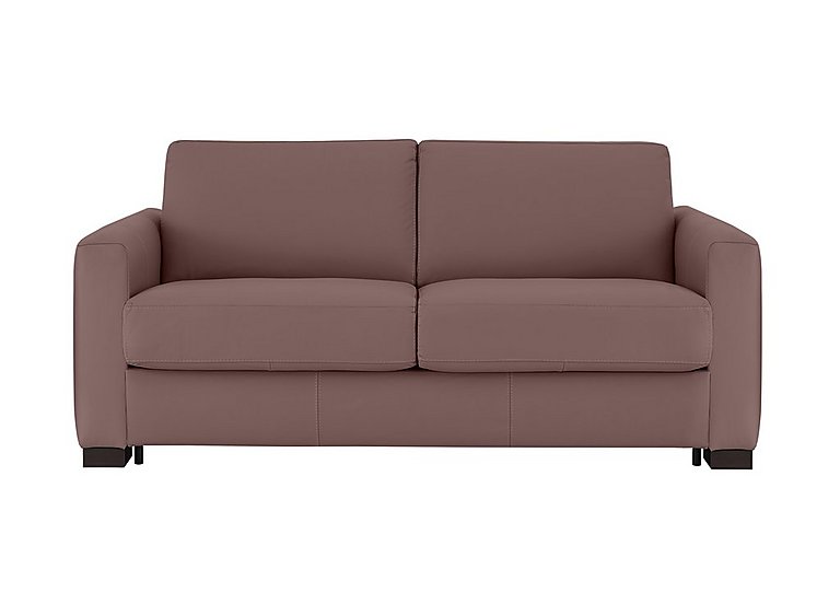 Nicoletti - Alcova 2.5 Seater Leather Sofa Bed with Box Arms - Botero Cipria