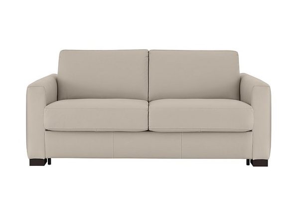 Nicoletti  Alcova 25 Seater Leather Sofa Bed with Box Arms  Botera Crema | Bed Sava
