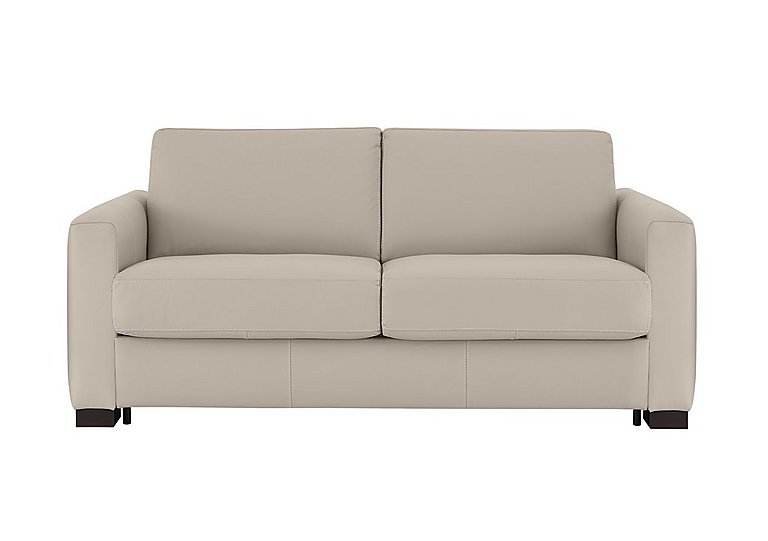 Nicoletti - Alcova 2.5 Seater Leather Sofa Bed with Box Arms - Botera Crema