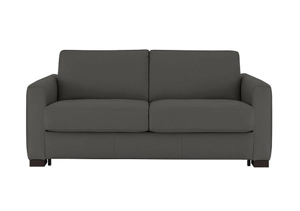 Nicoletti  Alcova 25 Seater Leather Sofa Bed with Box Arms  Botero Grigio | Bed Sava