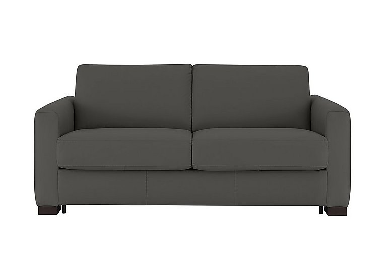 Nicoletti - Alcova 2.5 Seater Leather Sofa Bed with Box Arms - Botero Grigio