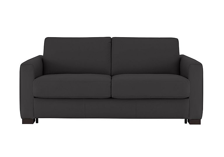 Nicoletti - Alcova 2.5 Seater Leather Sofa Bed with Box Arms - Botero Nero