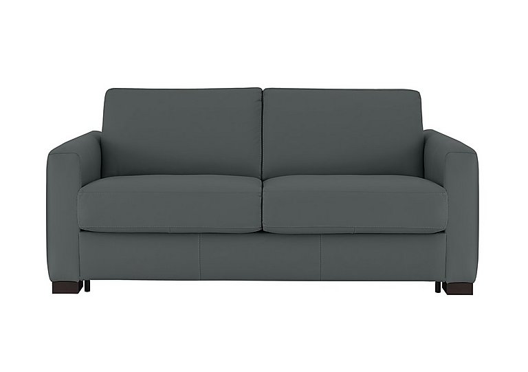 Nicoletti - Alcova 2.5 Seater Leather Sofa Bed with Box Arms - Botero Ottanio