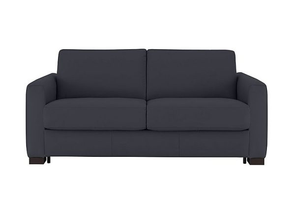 Nicoletti  Alcova 25 Seater Leather Sofa Bed with Box Arms  Torello Blu | Bed Sava