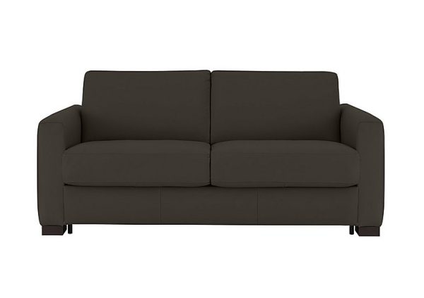 Nicoletti  Alcova 25 Seater Leather Sofa Bed with Box Arms  Torello Taupe | Bed Sava